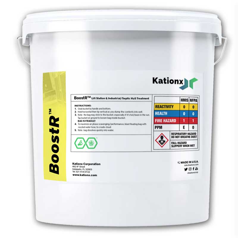Bucket of BoostR™ Wastewater Polishing product<