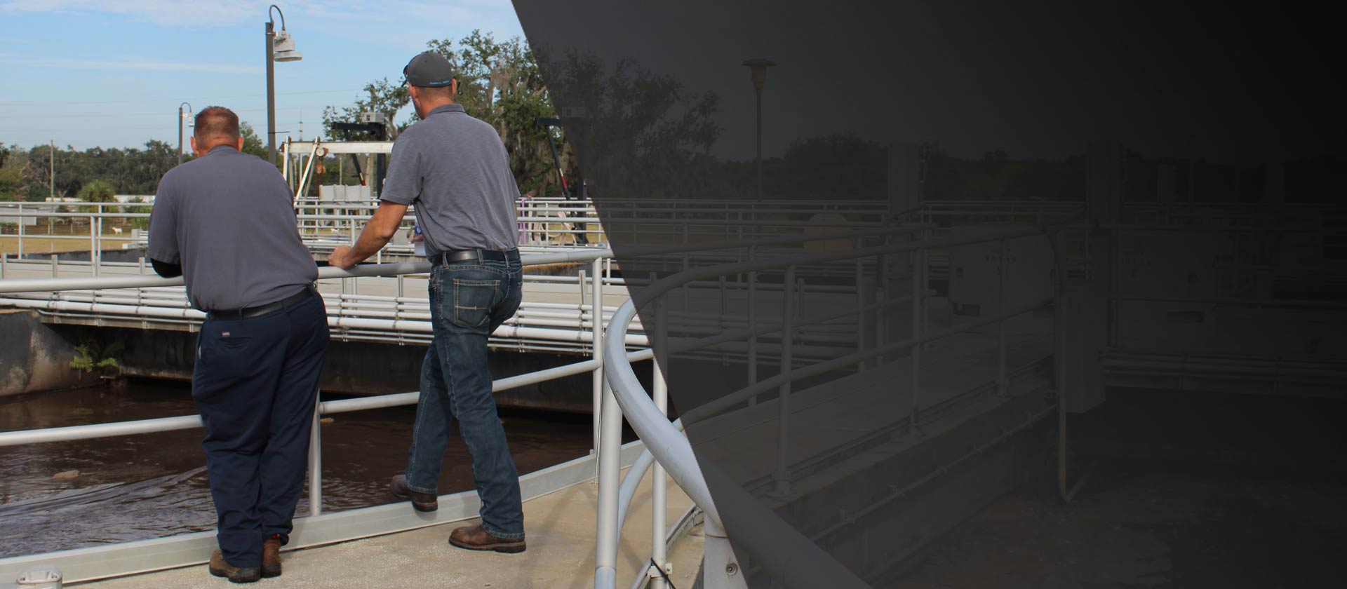 Two Kationx wastewater treatment specialists providing technical support.